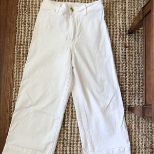 White Denim Wide Leg Pants